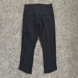 Lulu Lemon crop leggings, mesh on the sides